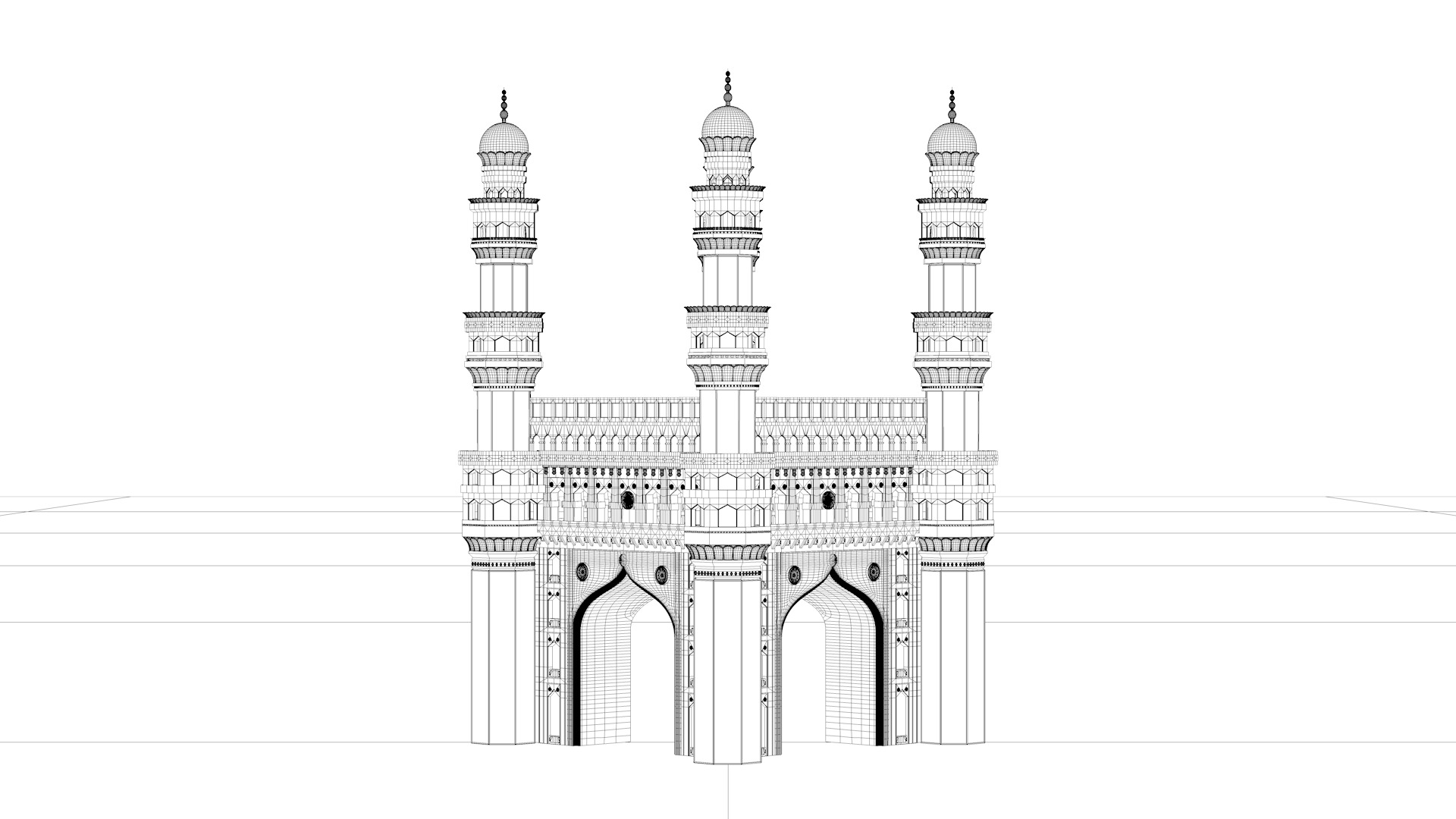 Charminar 3D model_8