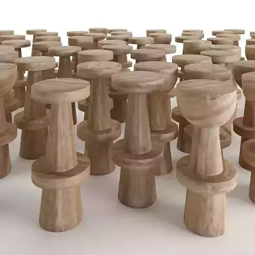 Handmade Wooden Stoolbar