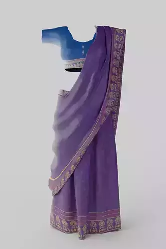 Traditional Indian Saree Dress Set with 3 Different Color
