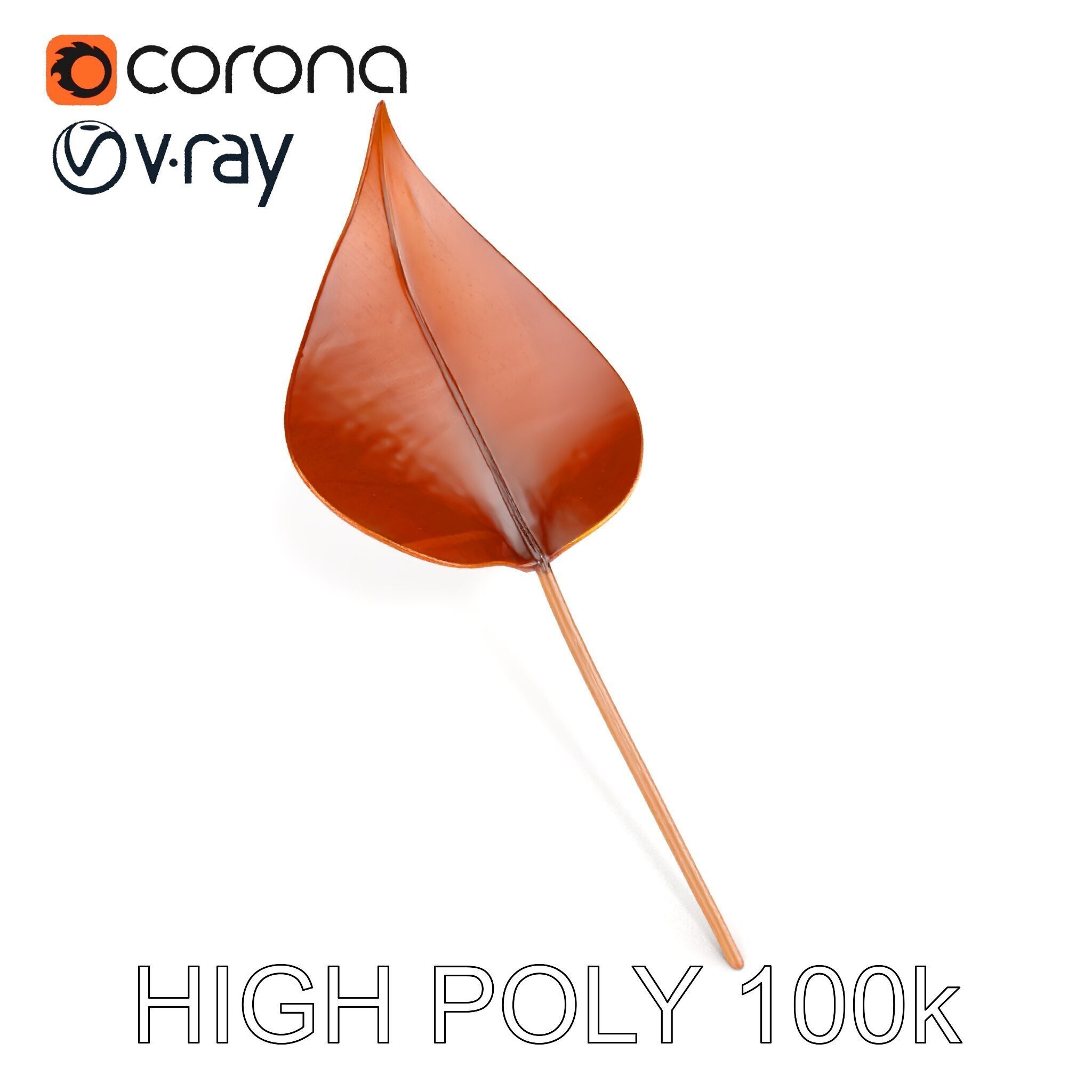 Bronze Leaf Ornament Model Pack Low-poly 3D model_23