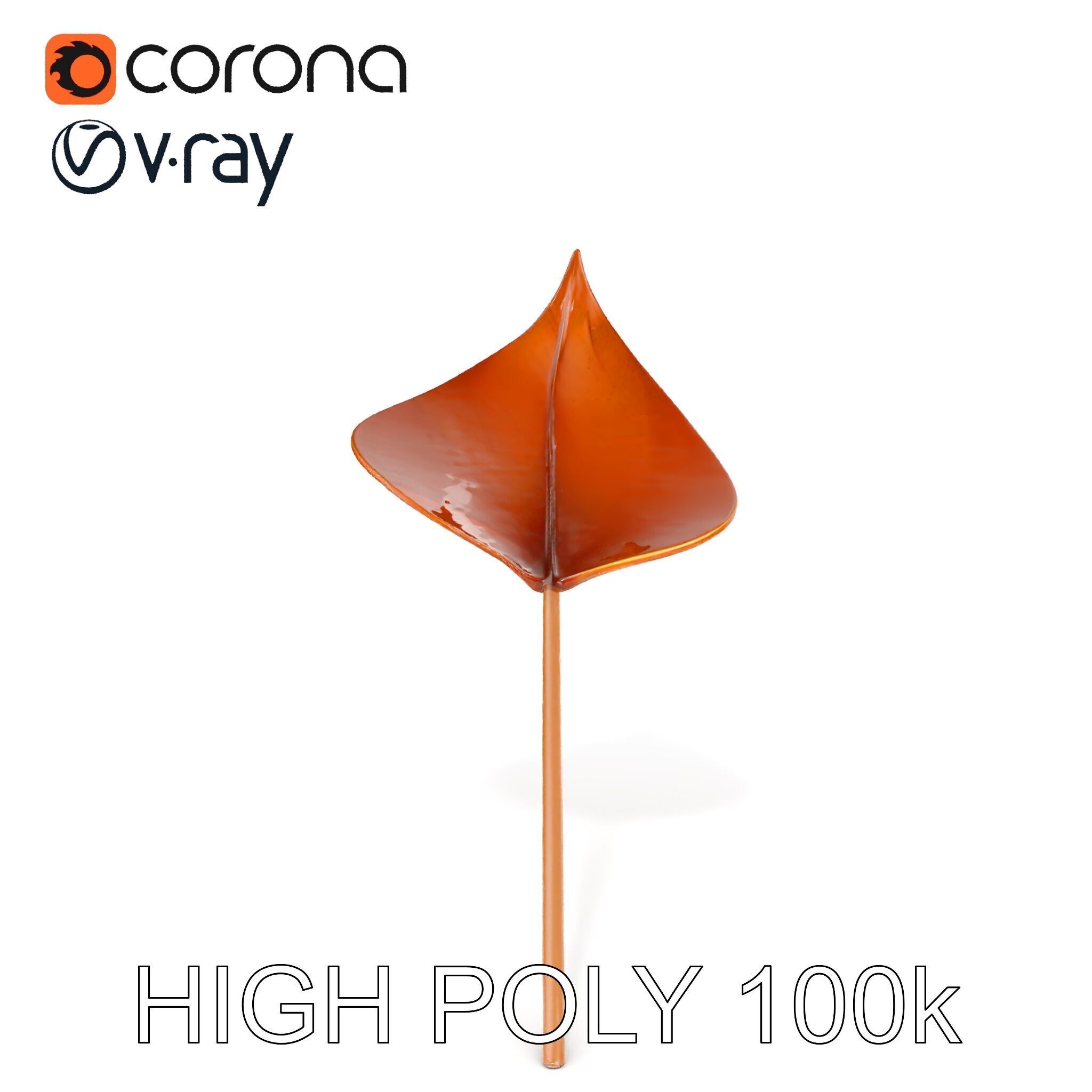 Bronze Leaf Ornament Model Pack Low-poly 3D model_26