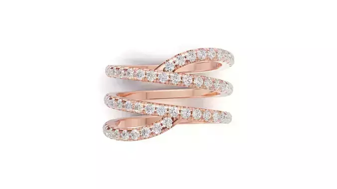 Multi Row Diamond Band Ring