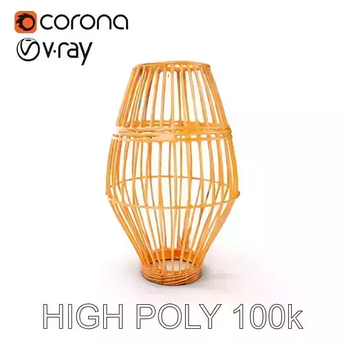 Elegant Woven Basket Lamp D Model Pack
