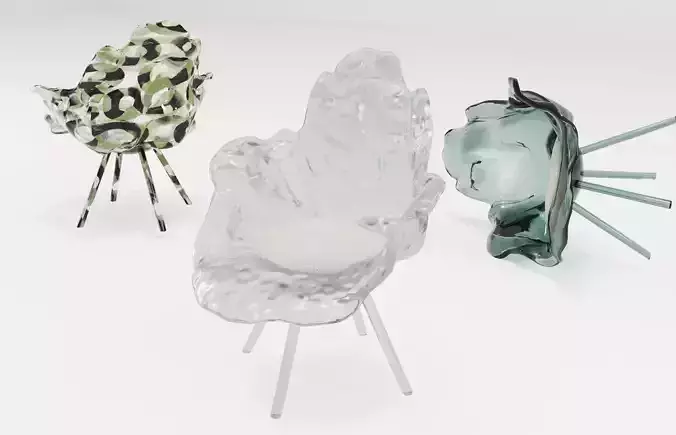 Acrylic Art Single Chair