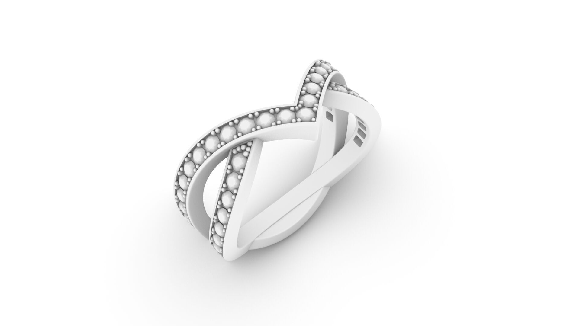 GEM 04 Ring V shape 12 3D print model 3D print model_2