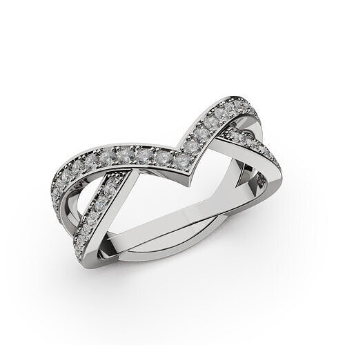 GEM 04 Ring V shape 12 3D print model 3D print model
