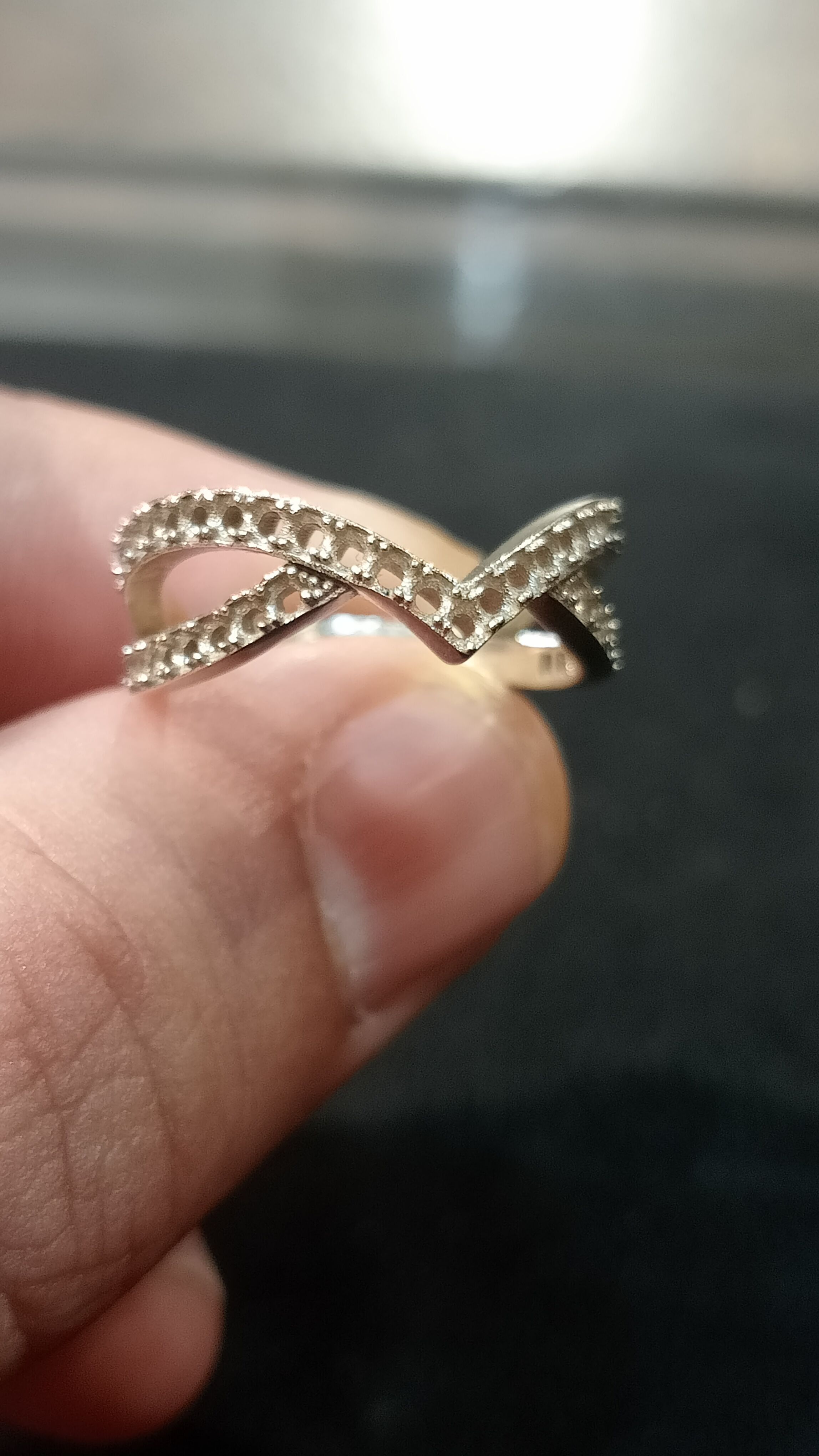 GEM 04 Ring V shape 12 3D print model 3D print model_8