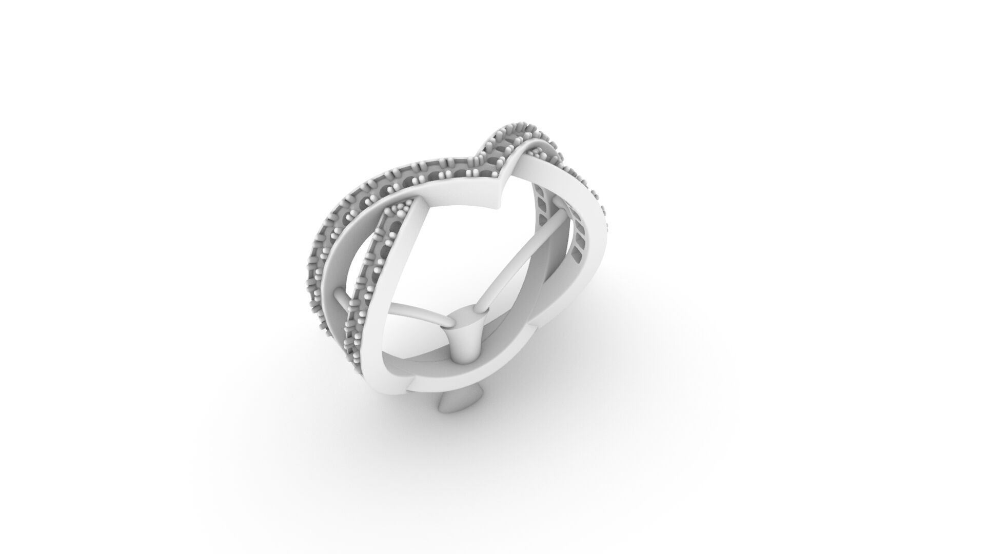 GEM 04 Ring V shape 12 3D print model 3D print model_6