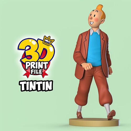  TINTIN 3D model Free Size 3D print model