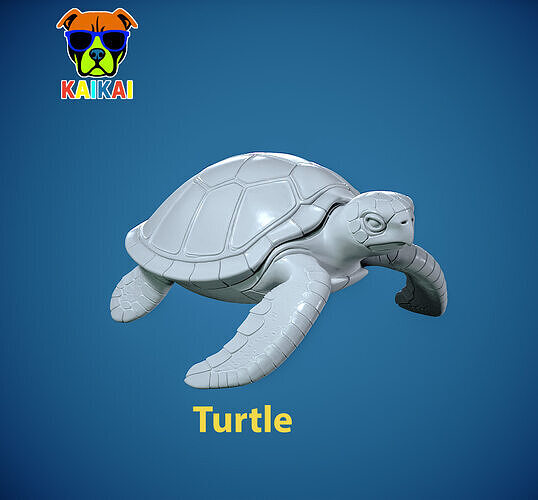 Sea turtle model - Turtle statue - 3D print 3D print model