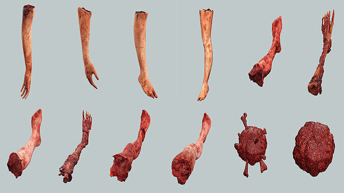 Horror Assets - Human Corpses Pack 06 Low-poly 3D Model Low-poly 3D model