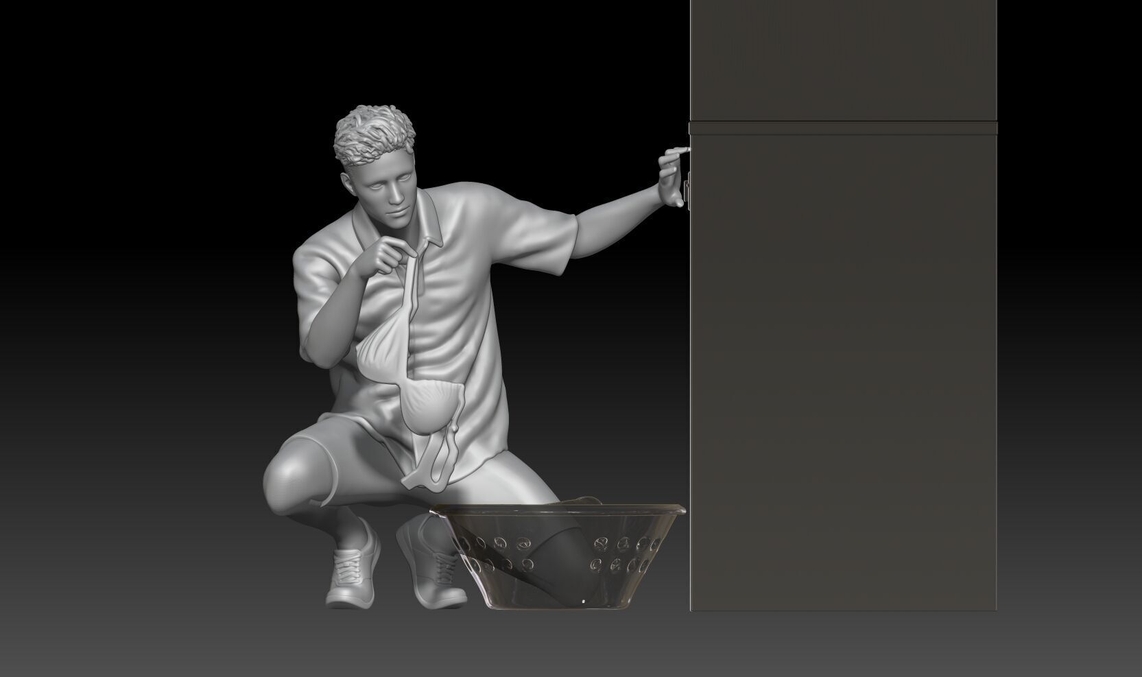 self-service laundry boy 3 3D print model_2