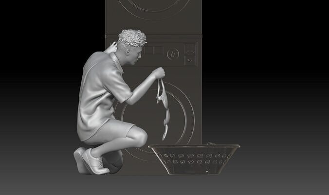 self-service laundry boy 3 3D print model