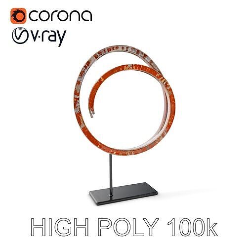 Modern Art Sculpture Model Pack Low-poly 3D model