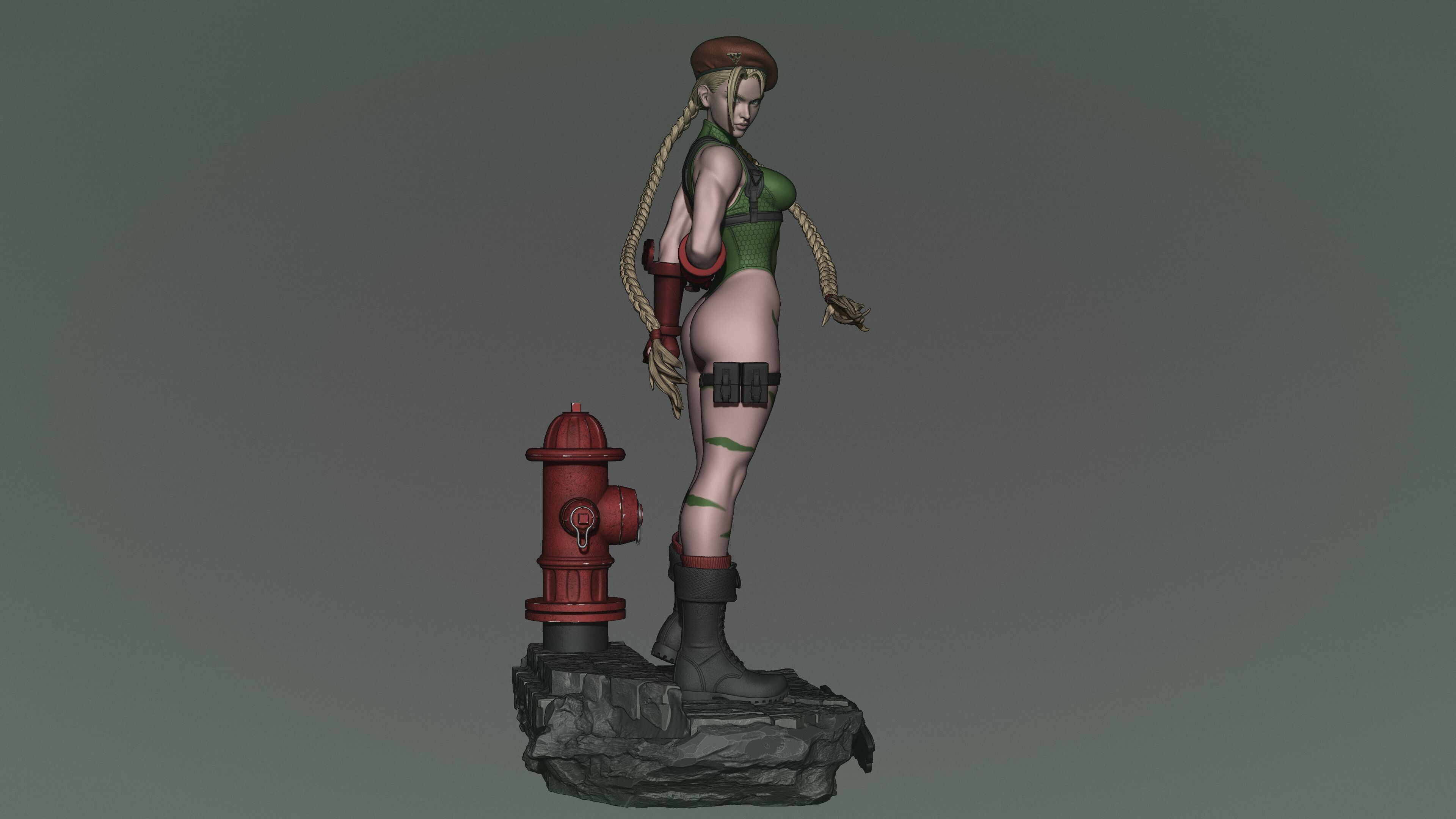 Cammy Street fighter 3D print model_3