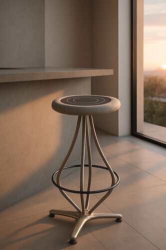 modern bar stool - armg 3D print model
