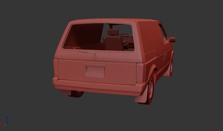 Dodge Mini Ram Van 1984 3D print model_1