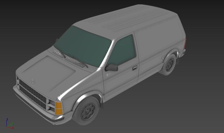 Dodge Mini Ram Van 1984 3D print model_2