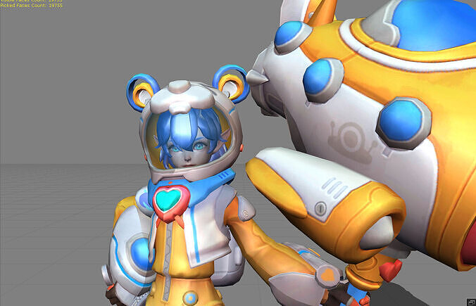 Lolita Astro Mallet Low-poly 3D model