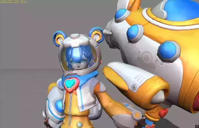 Lolita Astro Mallet Low-poly 3D model