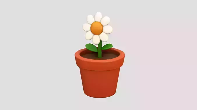 Flower Pot Cartoon