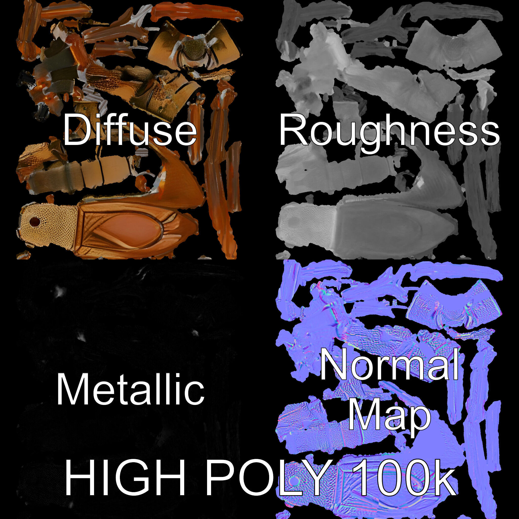 Realistic Insect Model Pack Detailed and Versatile Low-poly 3D model_3