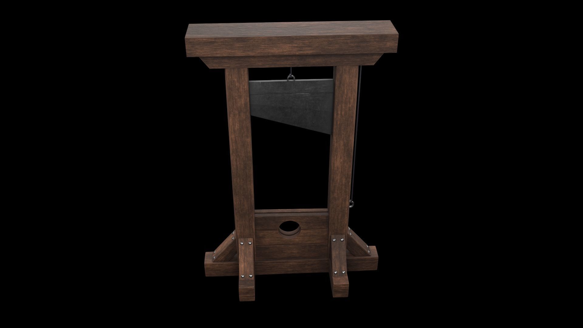 Siege weapon Shield plus  Medieval guillotine  3D Model Collection_6