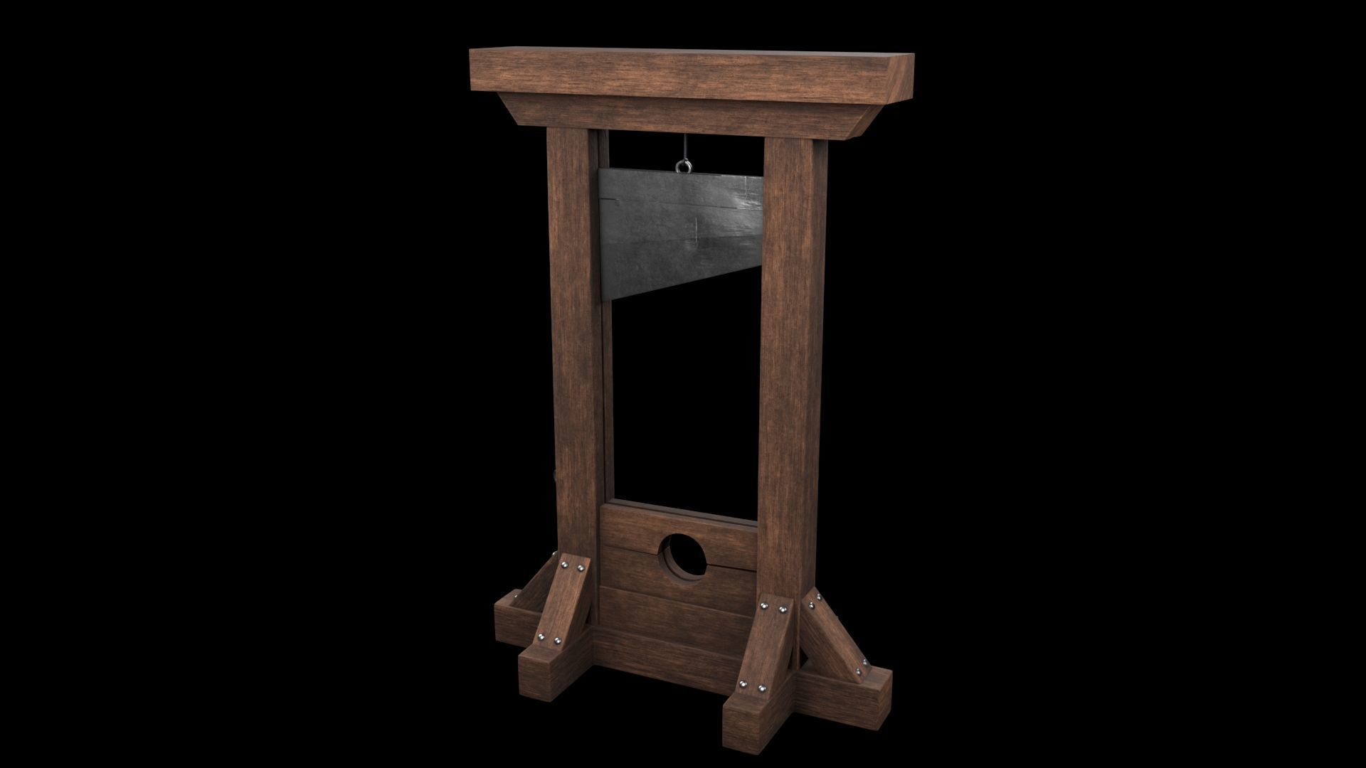 Siege weapon Shield plus  Medieval guillotine  3D Model Collection_4