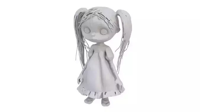 Girl doll figurine 3D model