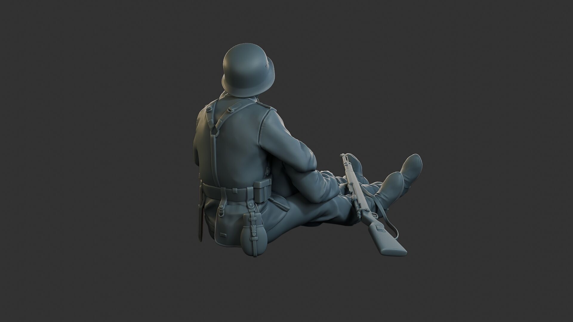 German soldiers ww2 G9 3D print model_7