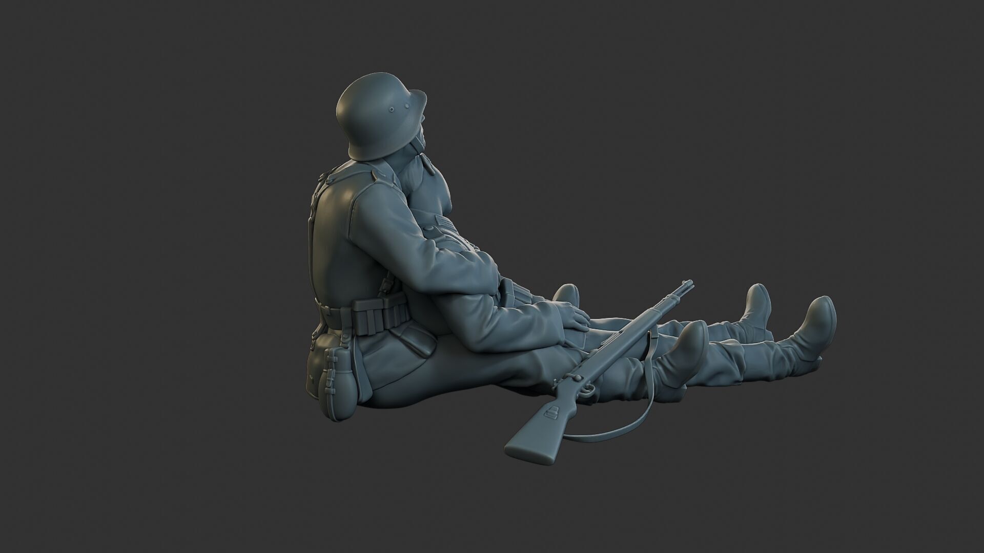 German soldiers ww2 G9 3D print model_8