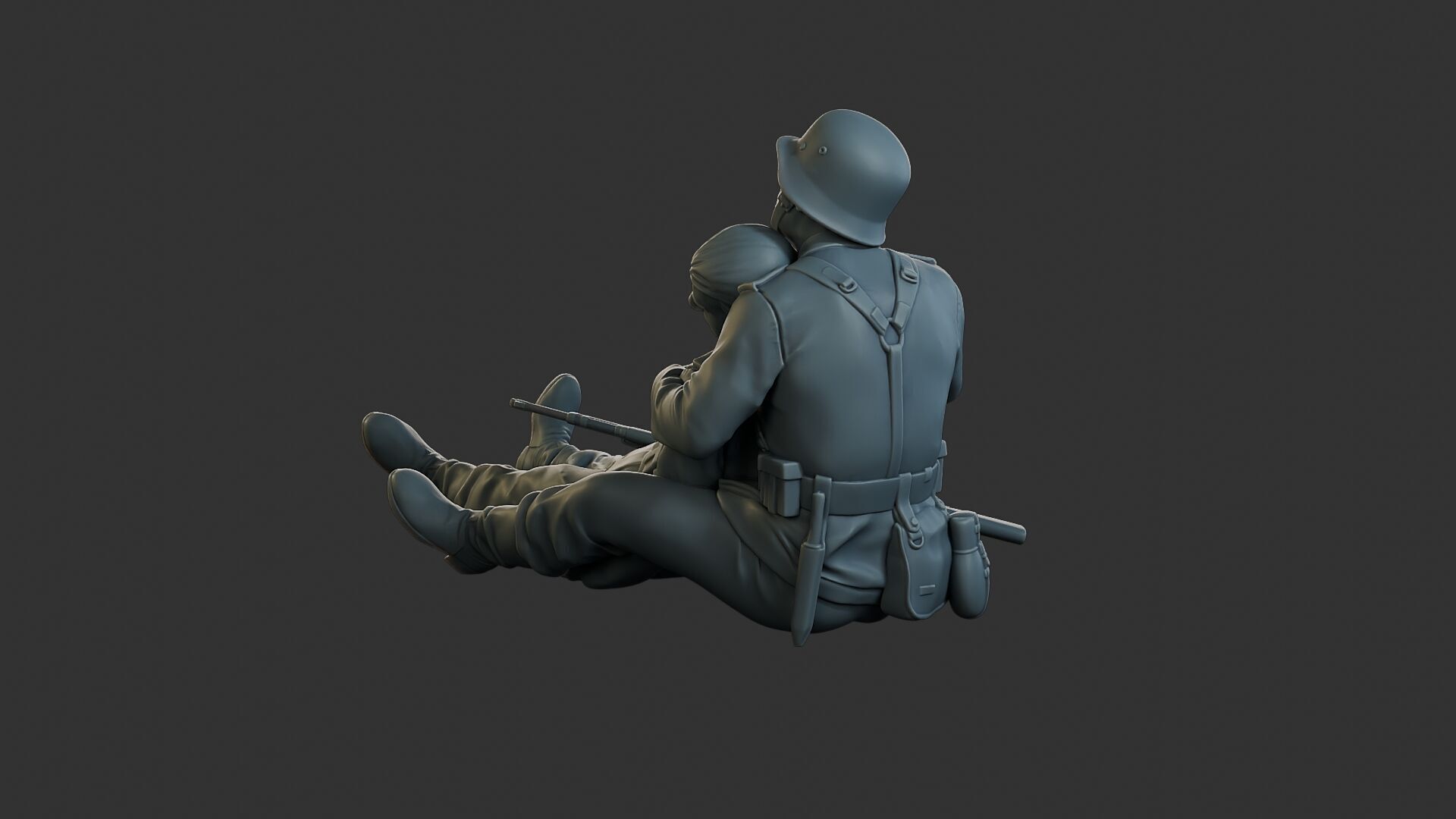 German soldiers ww2 G9 3D print model_5