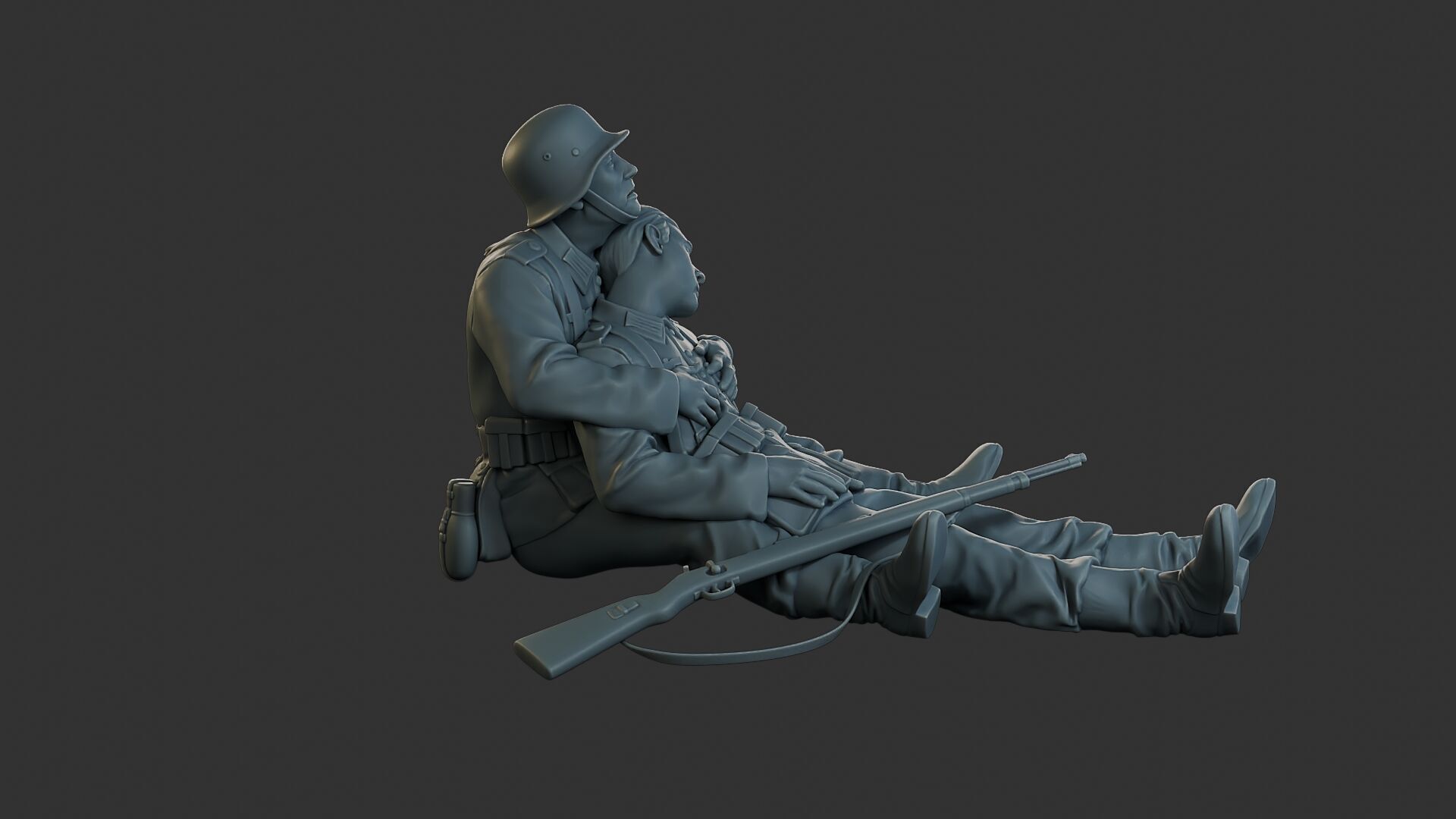 German soldiers ww2 G9 3D print model_9