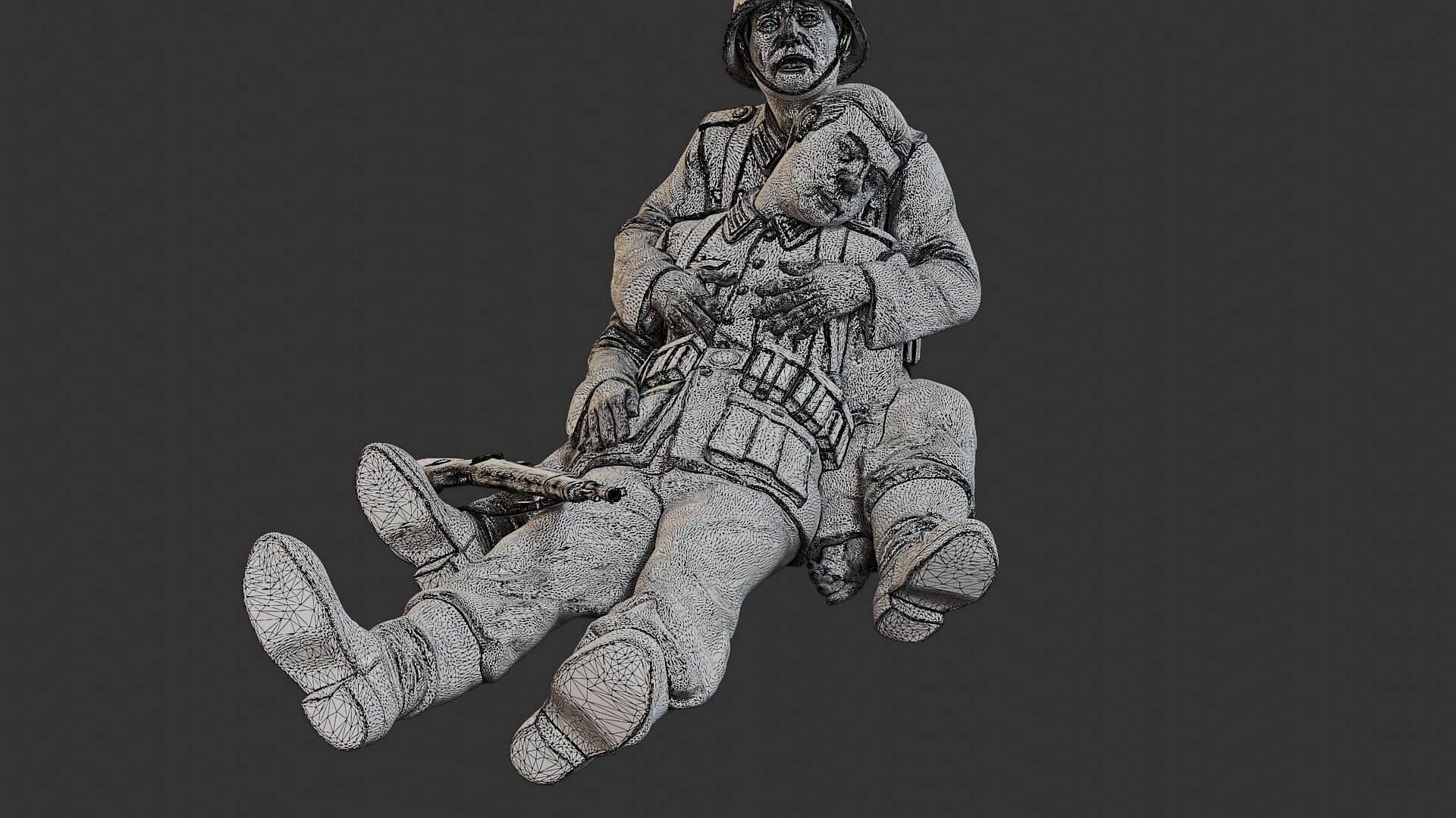 German soldiers ww2 G9 3D print model_12