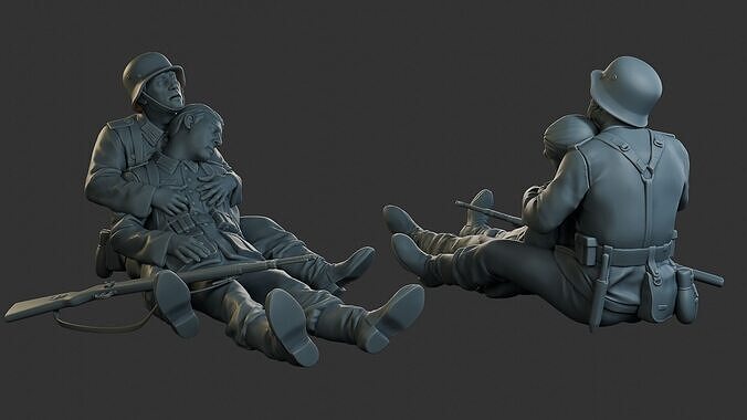 German soldiers ww2 G9 3D print model