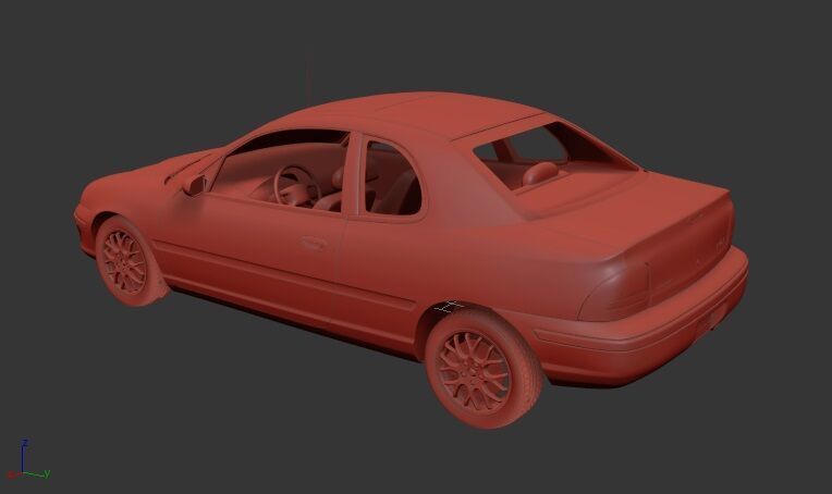 Dodge Neon Sport Coupe 1996 3D print model_1