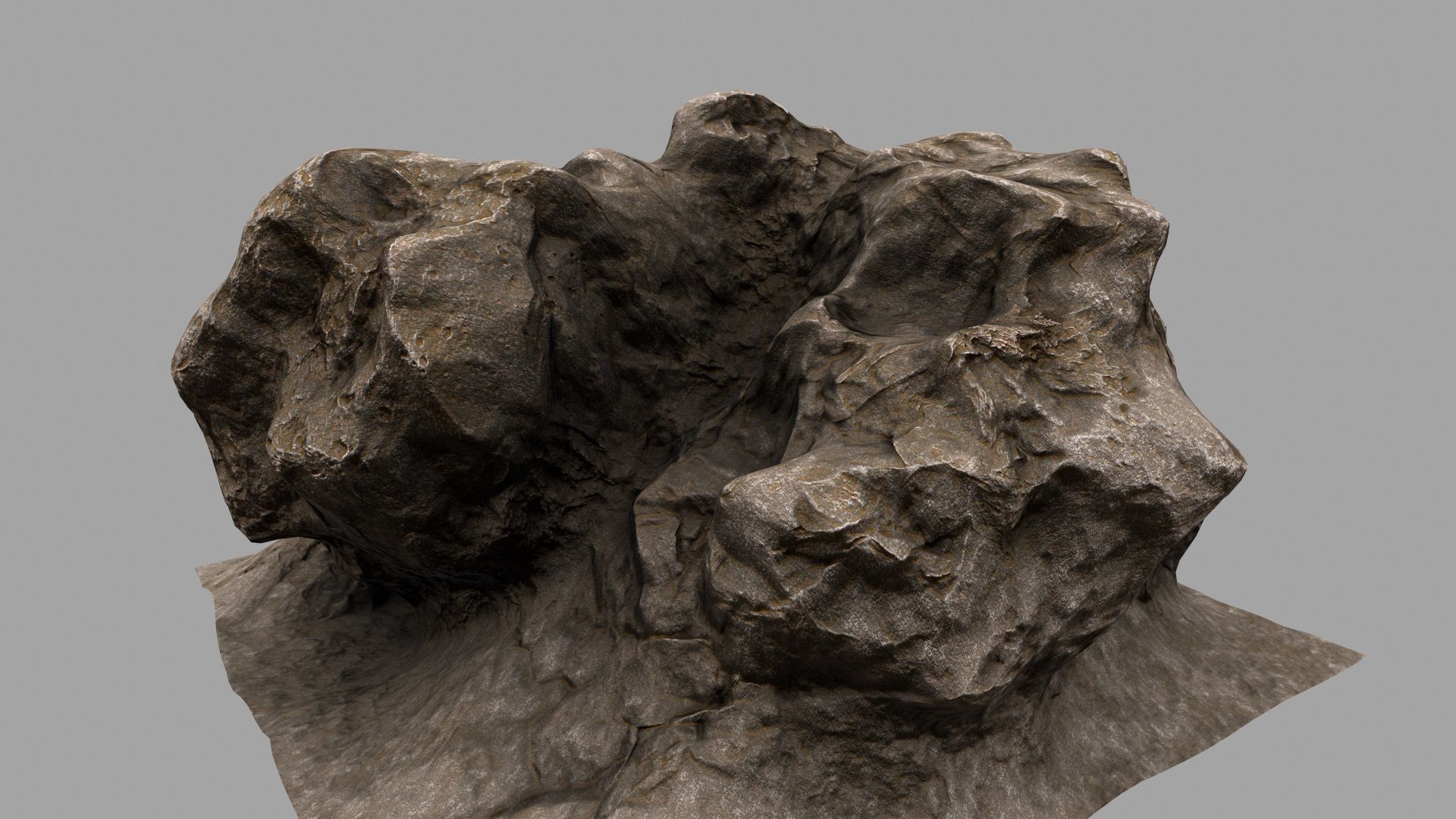 Rock Mount Low-poly 3D model_1
