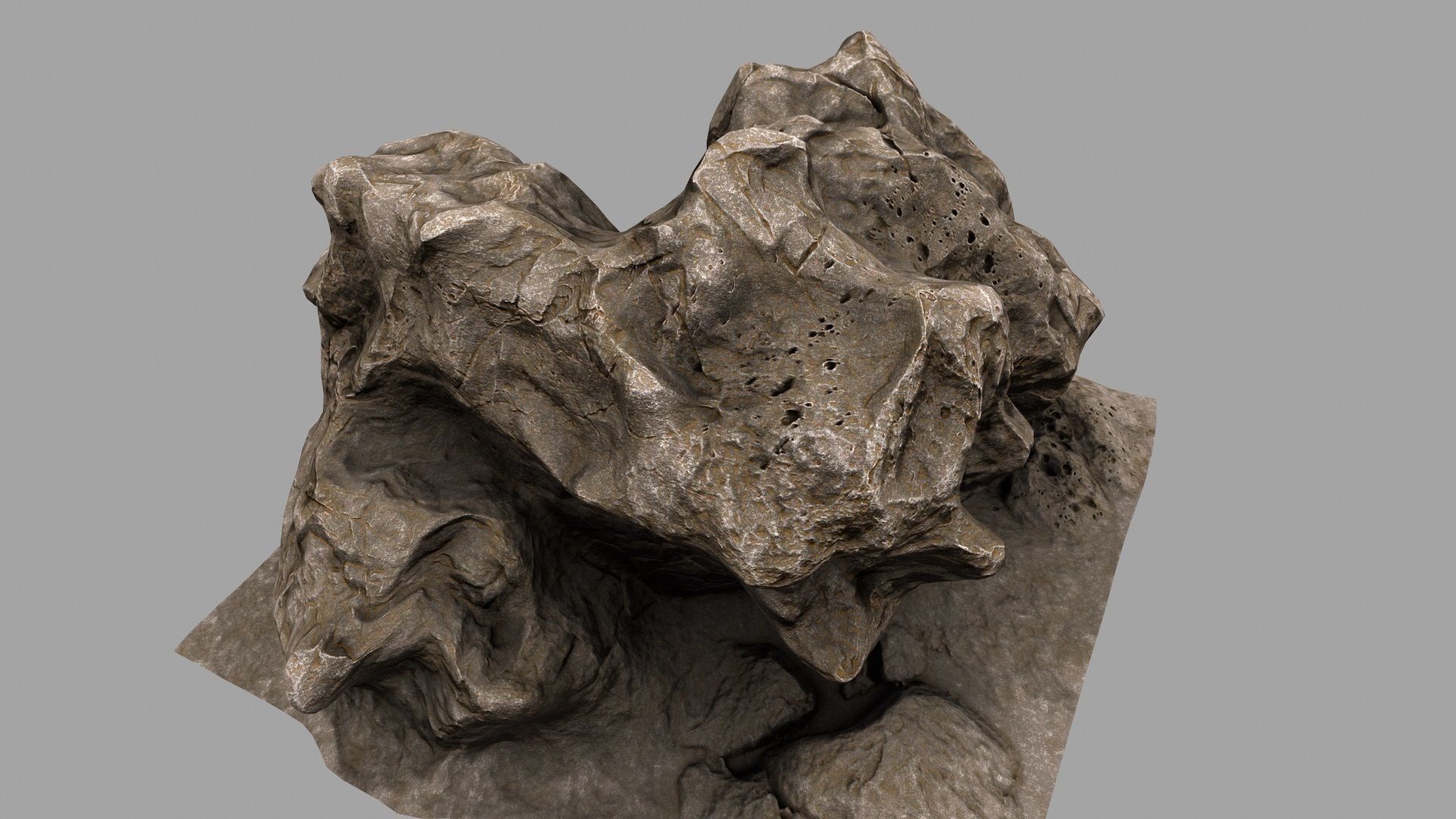 Rock Mount Low-poly 3D model_17