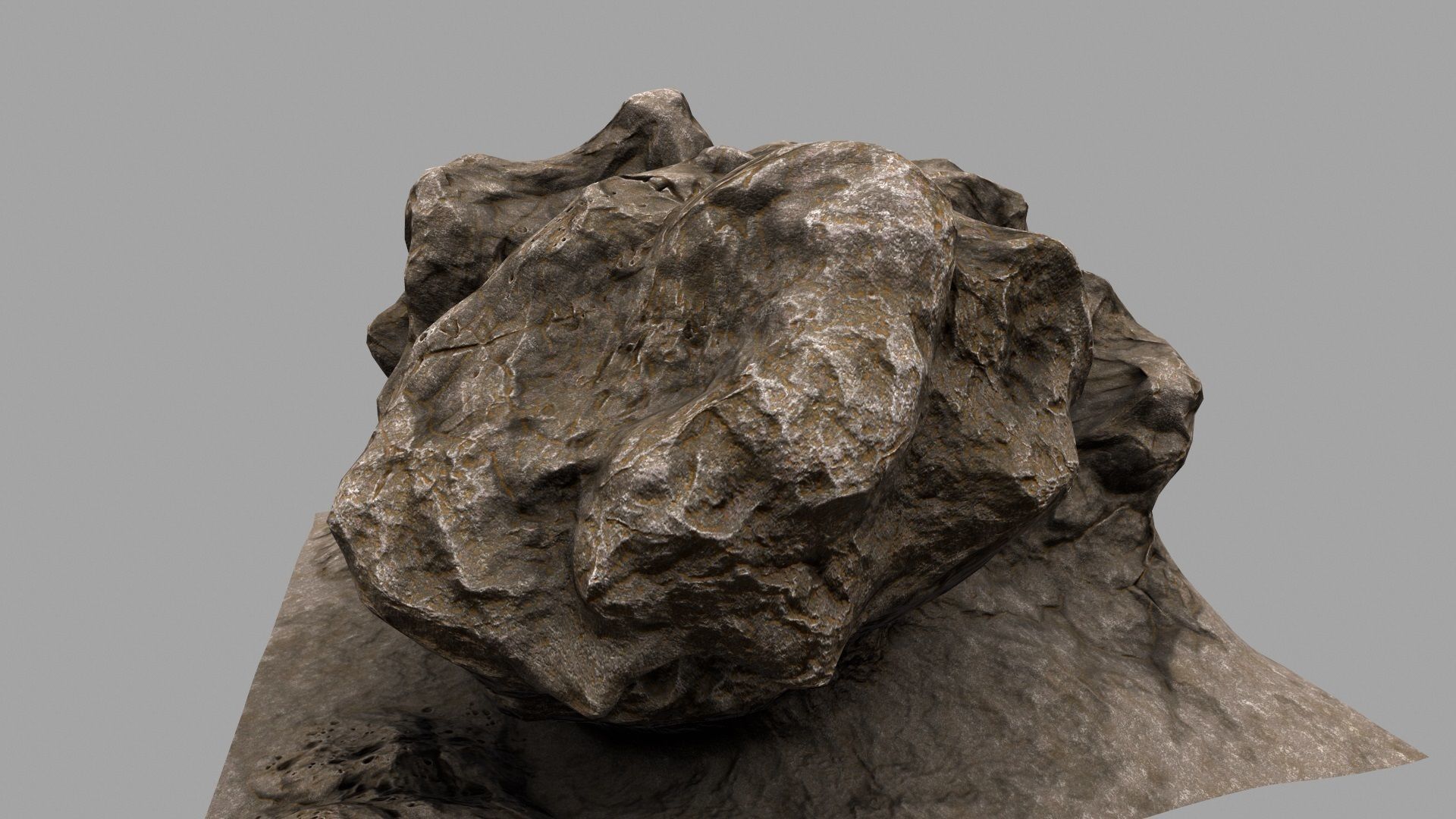 Rock Mount Low-poly 3D model_3