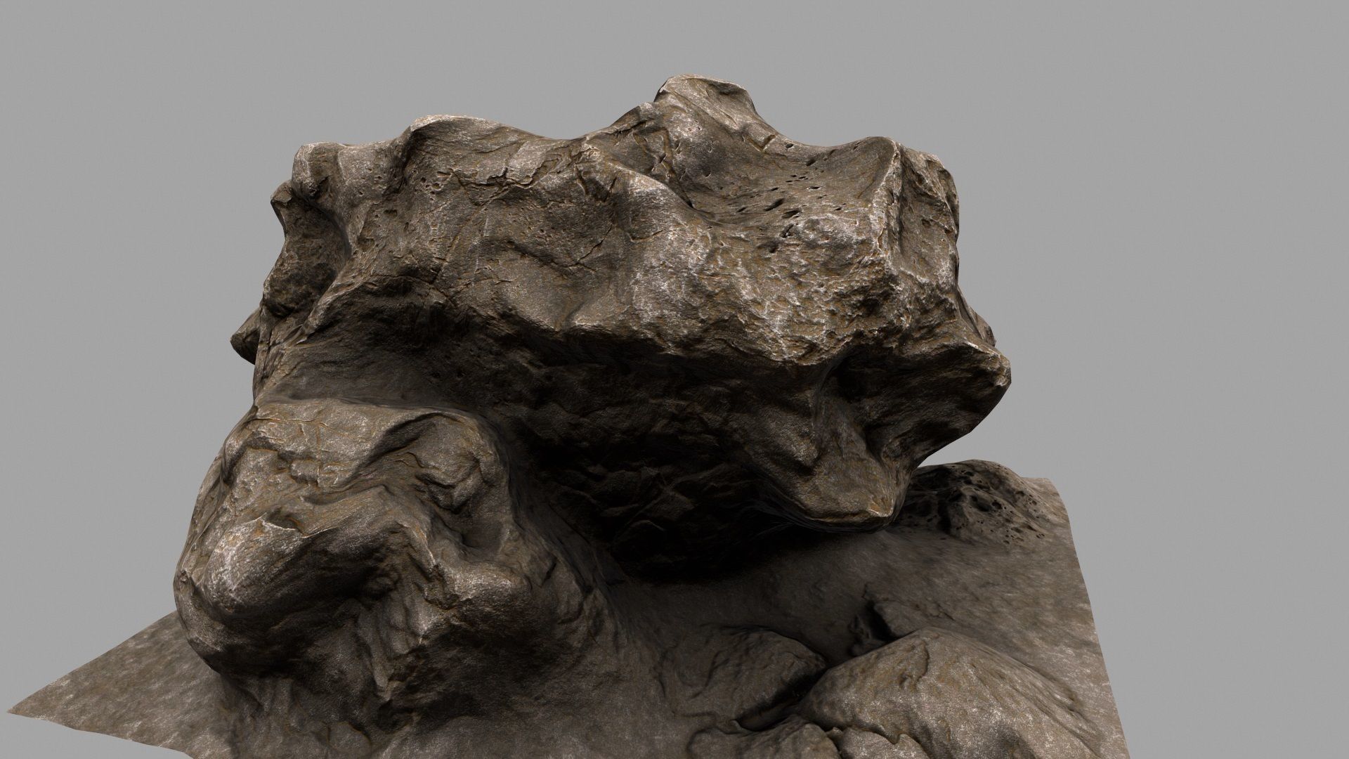 Rock Mount Low-poly 3D model_11