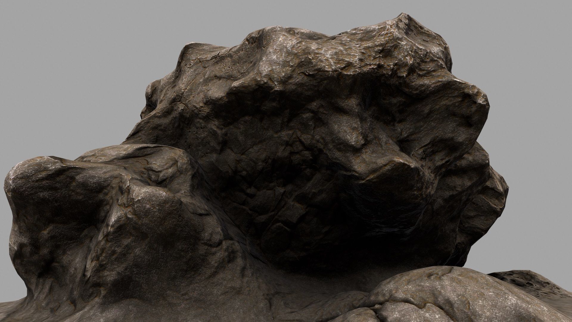 Rock Mount Low-poly 3D model_2