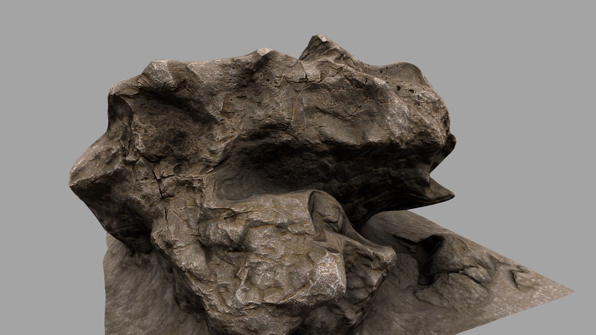 Rock Mount Low-poly 3D model_7