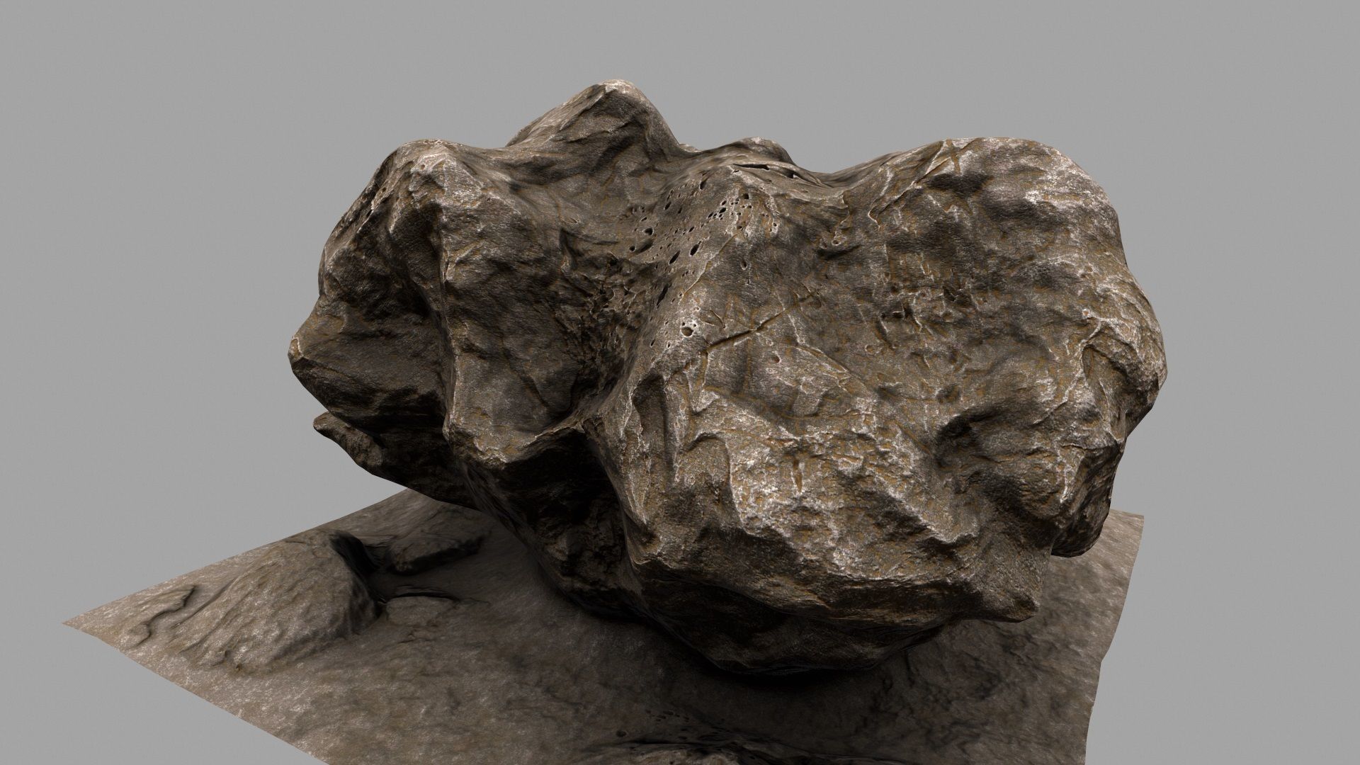 Rock Mount Low-poly 3D model_6