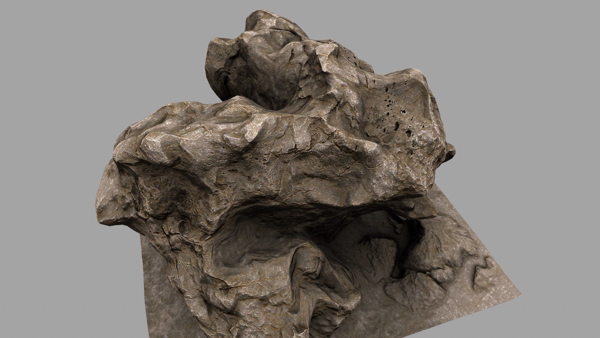 Rock Mount Low-poly 3D model_18