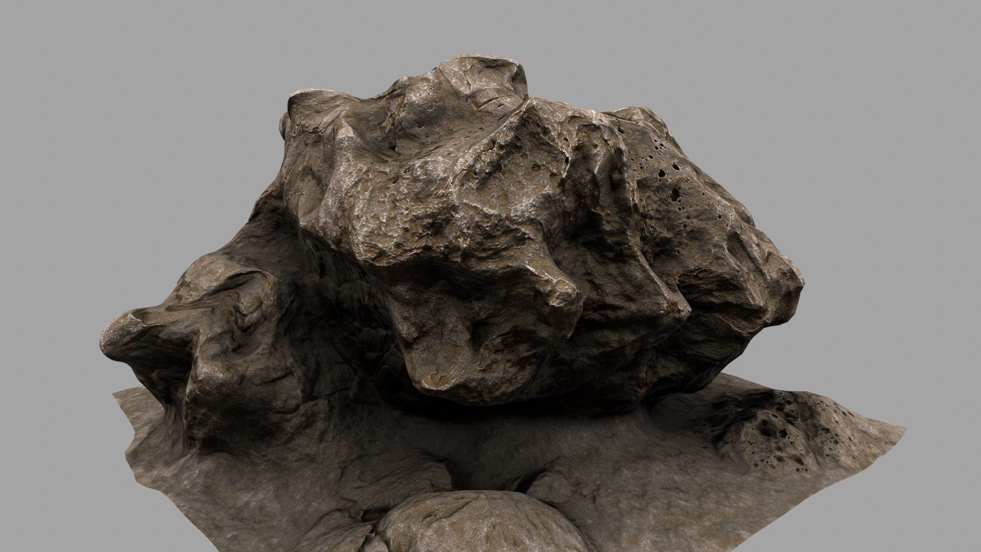 Rock Mount Low-poly 3D model_8