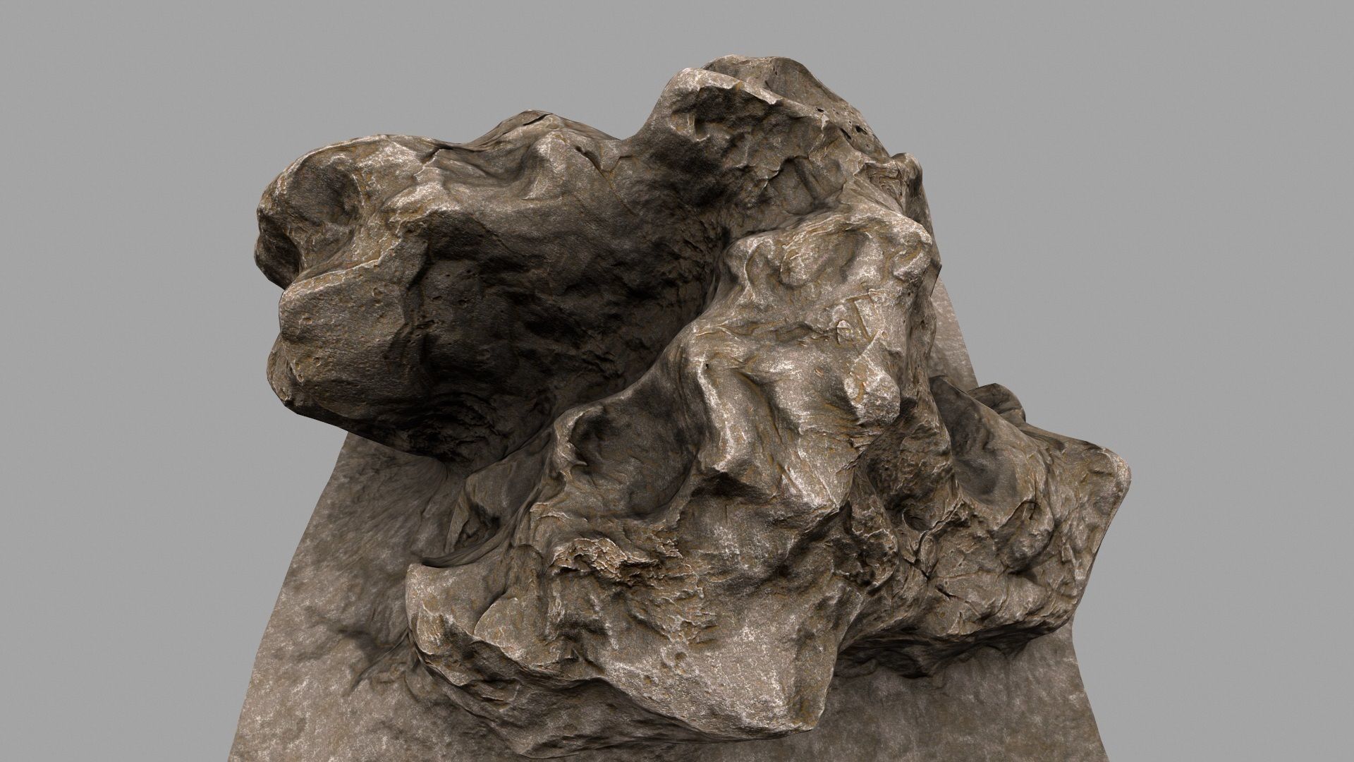 Rock Mount Low-poly 3D model_12