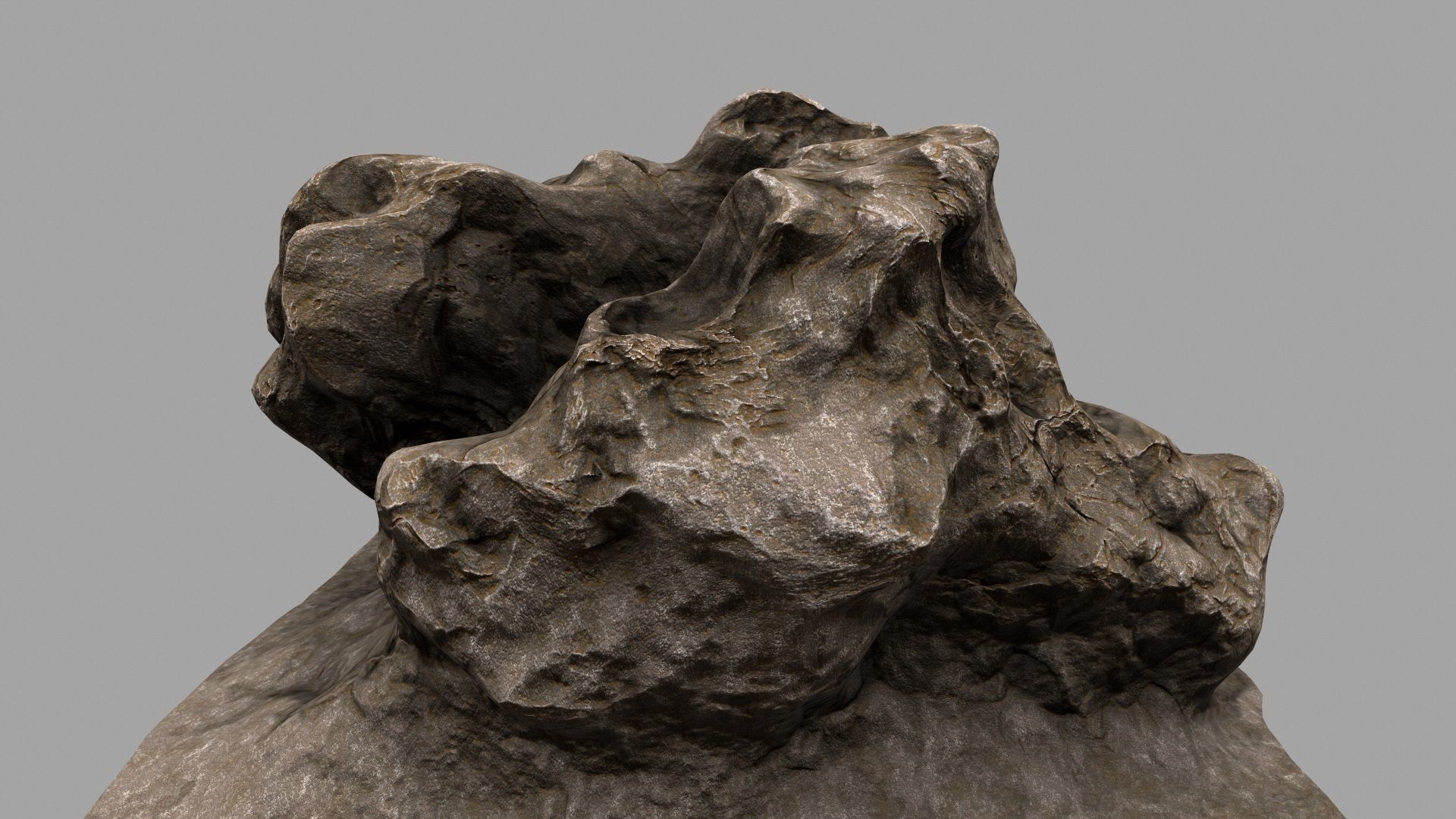 Rock Mount Low-poly 3D model_5