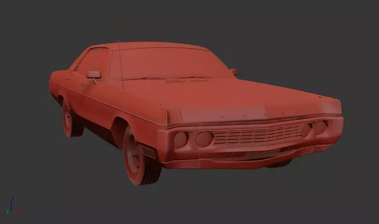 Dodge Polara Mk4 Custom Hardtop Coupe 1970 3D print model_0