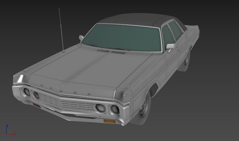 Dodge Polara Mk4 Custom Hardtop Coupe 1970 3D print model_2