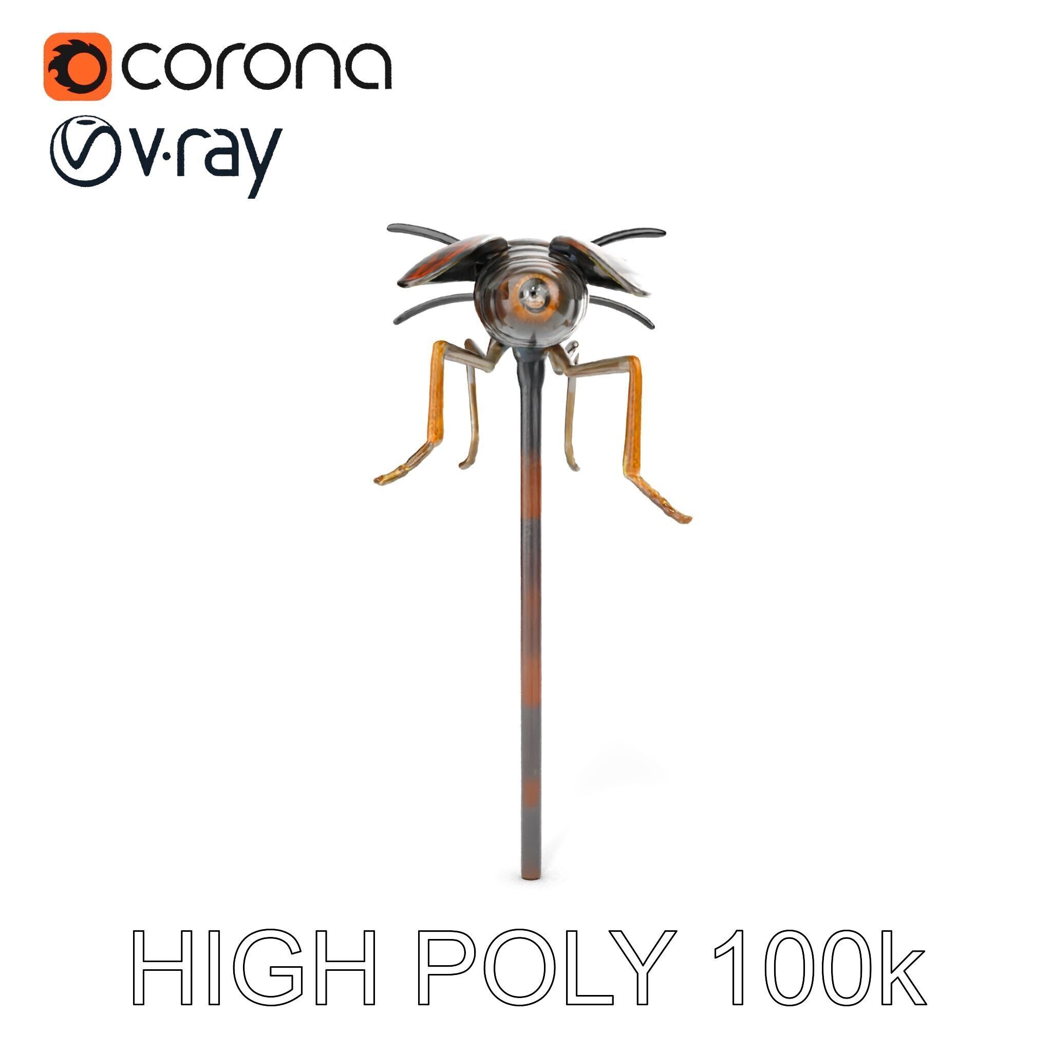 Realistic Insect Model Pack for Game and Film Production Low-poly 3D model_23
